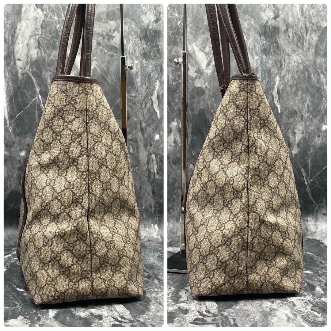 Gucci GG Tote Brown Beige Logo Leather — view 7