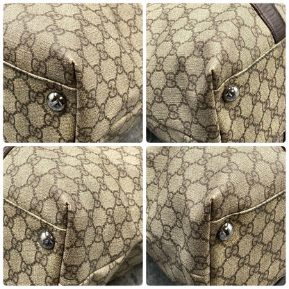 Gucci GG Tote Brown Beige Logo Leather — view 9