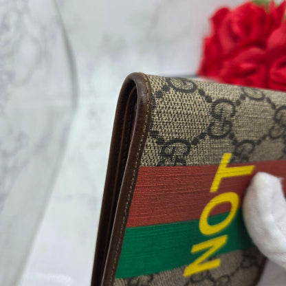 Gucci GG Supreme Fold Wallet Faux Not — view 6