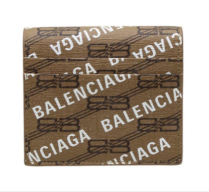 Balenciaga New BB Monogram Logo All Over Pattern Bifold Wallet — view 2