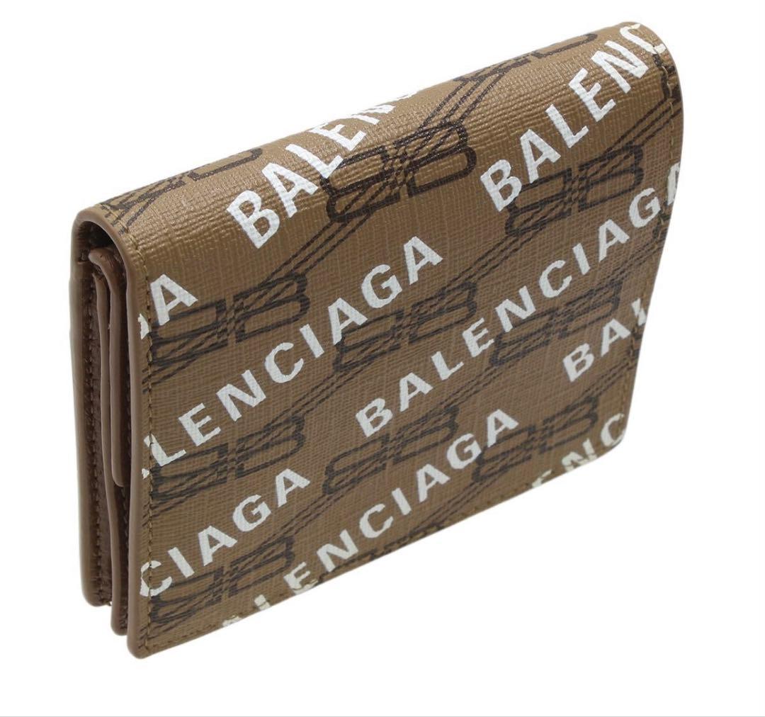 Balenciaga New BB Monogram Logo All Over Pattern Bifold Wallet — view 4