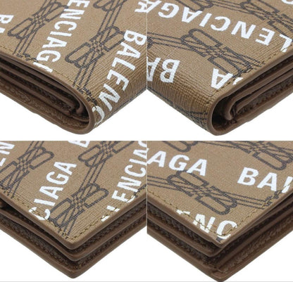 Balenciaga New BB Monogram Logo All Over Pattern Bifold Wallet — view 5