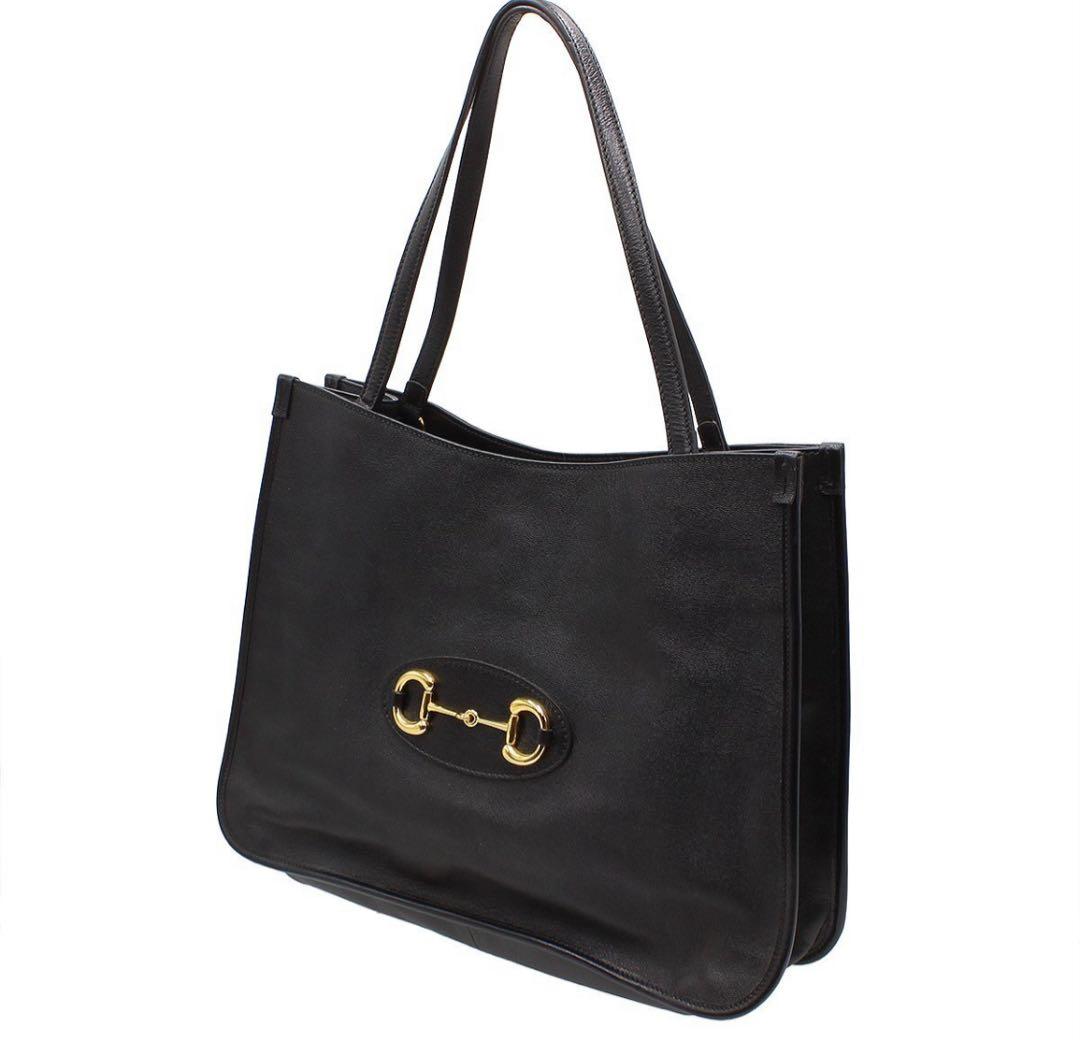 New Gucci Horsebit Leather Tote Bag