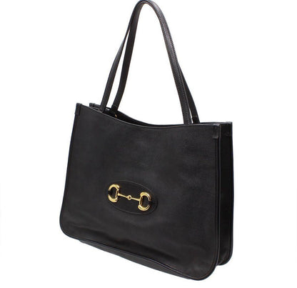 New Gucci Horsebit Leather Tote Bag