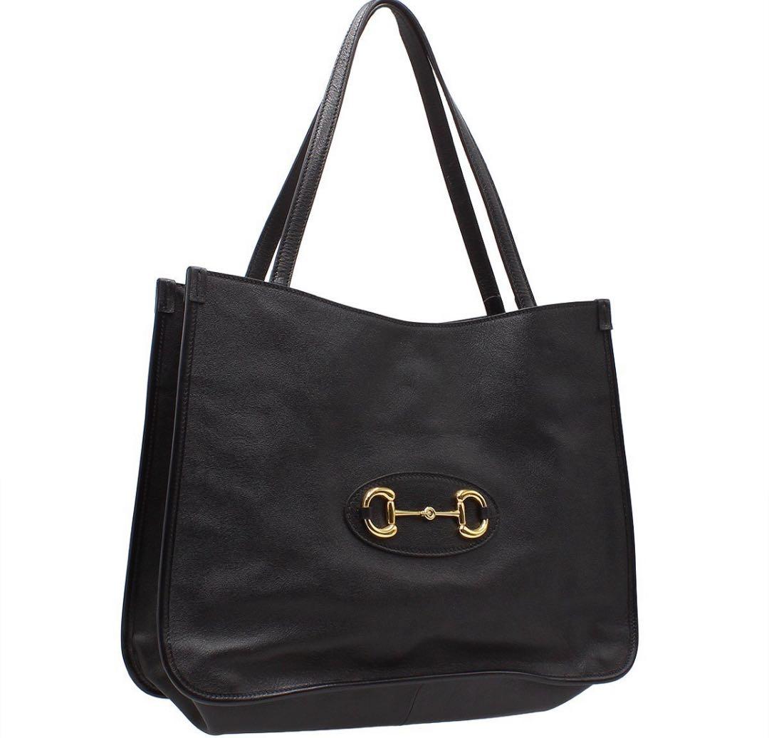 New Gucci Horsebit Leather Tote Bag