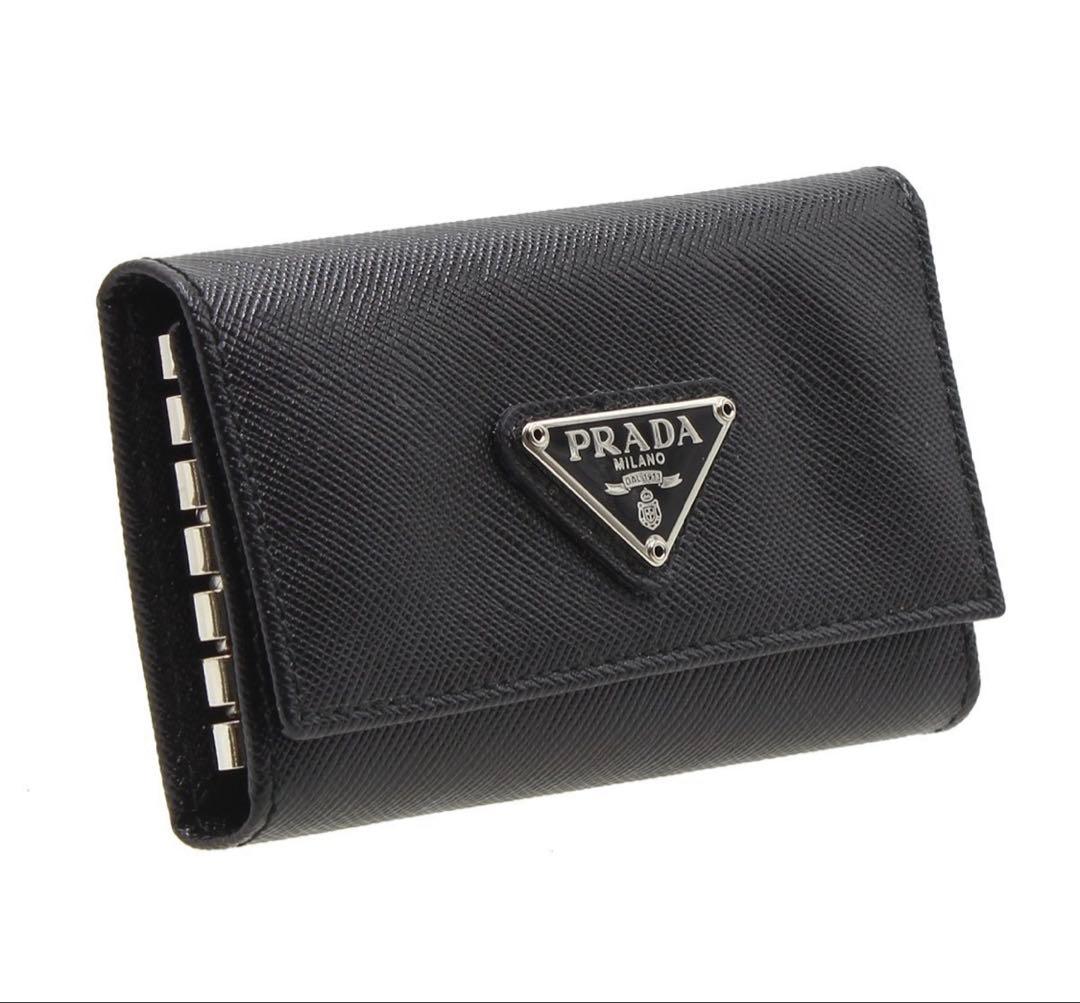 Prada Saffiano Leather Key Case Key Holder — view 2