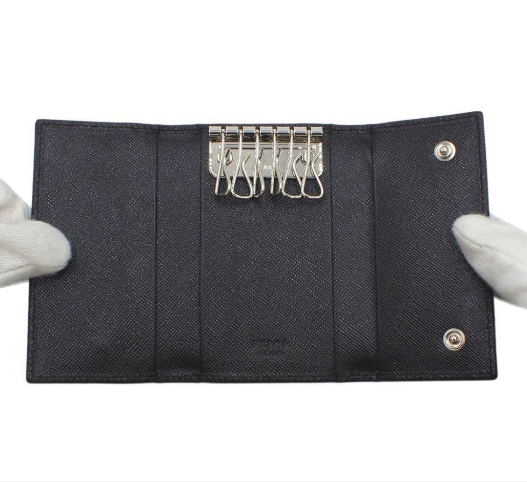 Prada Saffiano Leather Key Case Key Holder — view 5
