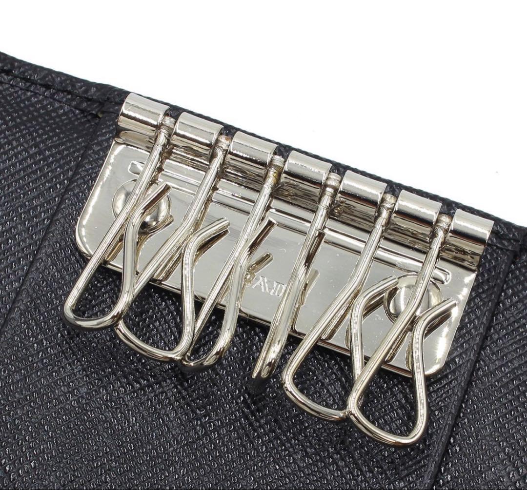 Prada Saffiano Leather Key Case Key Holder — view 6