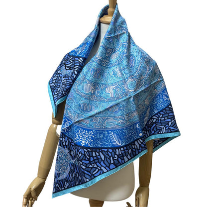 Hermes Carre 90 Legend of Coral and Fish Silk Scarf — view 4