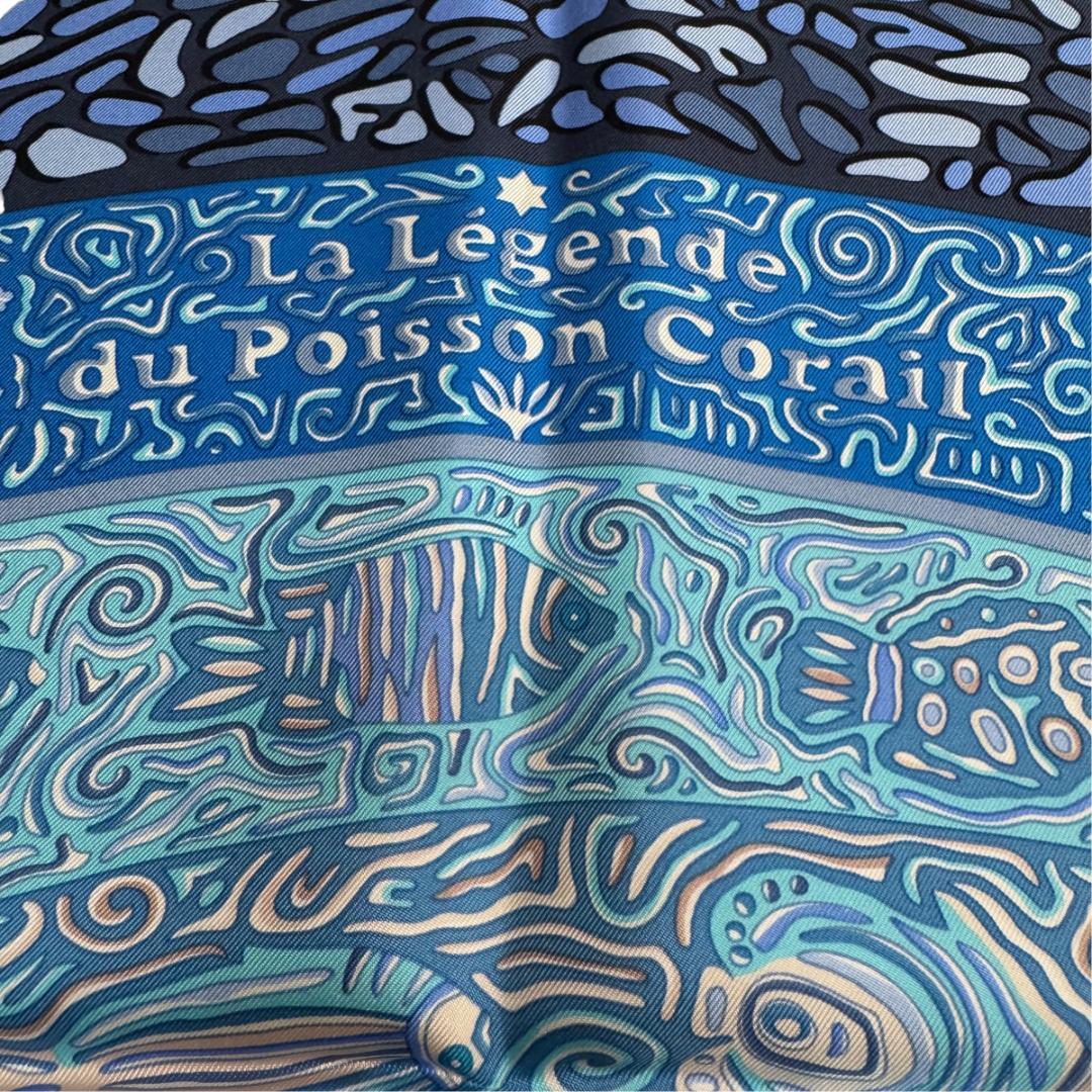 Hermes Carre 90 Legend of Coral and Fish Silk Scarf — view 6