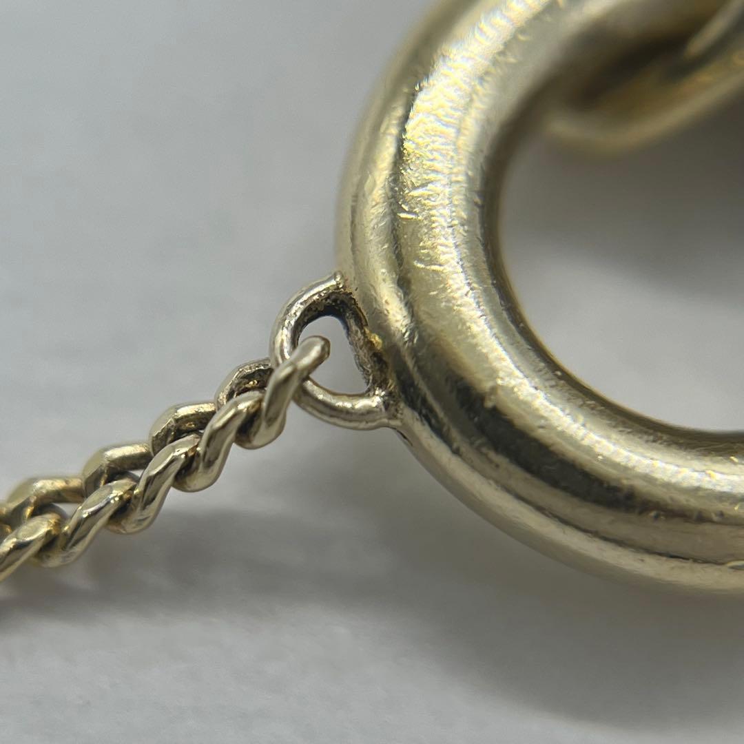 Loewe Anagram Pendant Necklace Gold Color — view 9