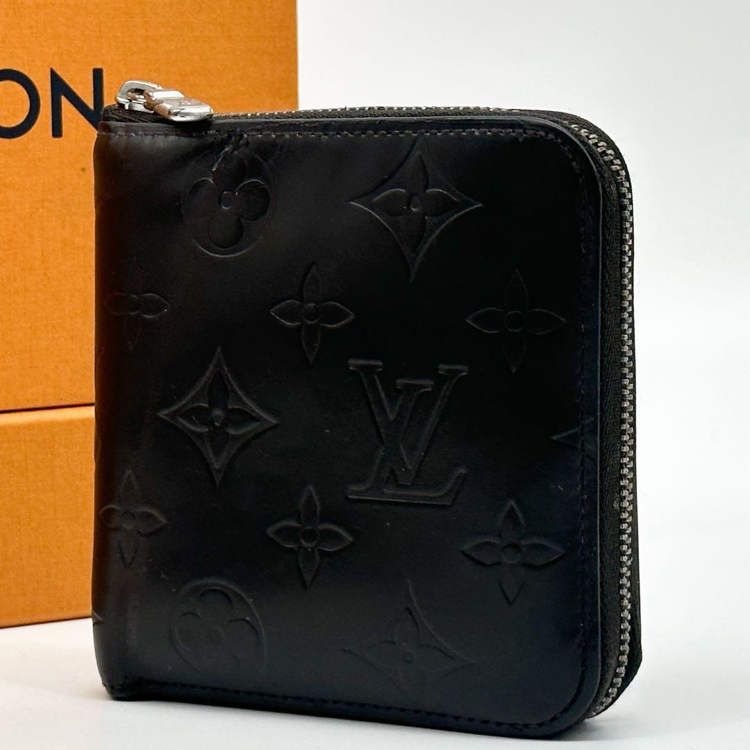 Louis Vuitton Porte-Monnaie Zip Glace Monogram Round Compact Coin Purse