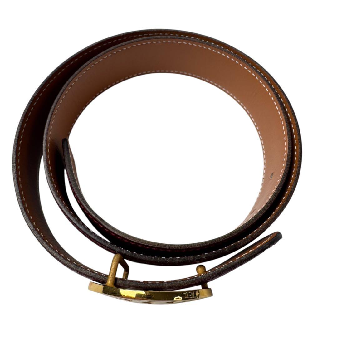 Hermes Double H Circle Logo Reversible Belt Vintage — view 6