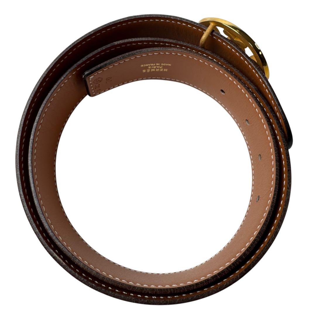 Hermes Double H Circle Logo Reversible Belt Vintage — view 7
