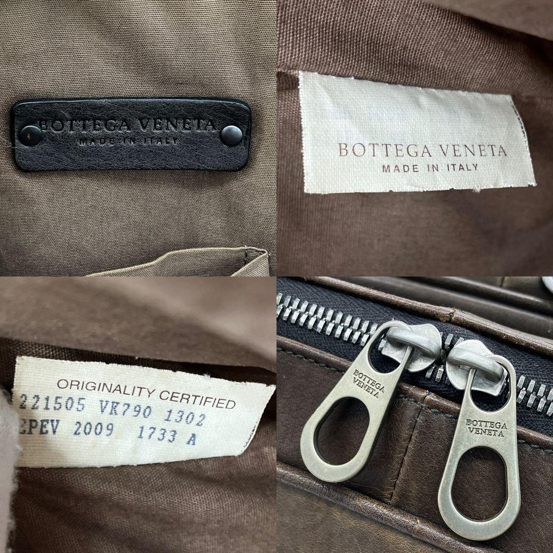 Bottega Veneta Business Bag Intrecciato Leather Brown