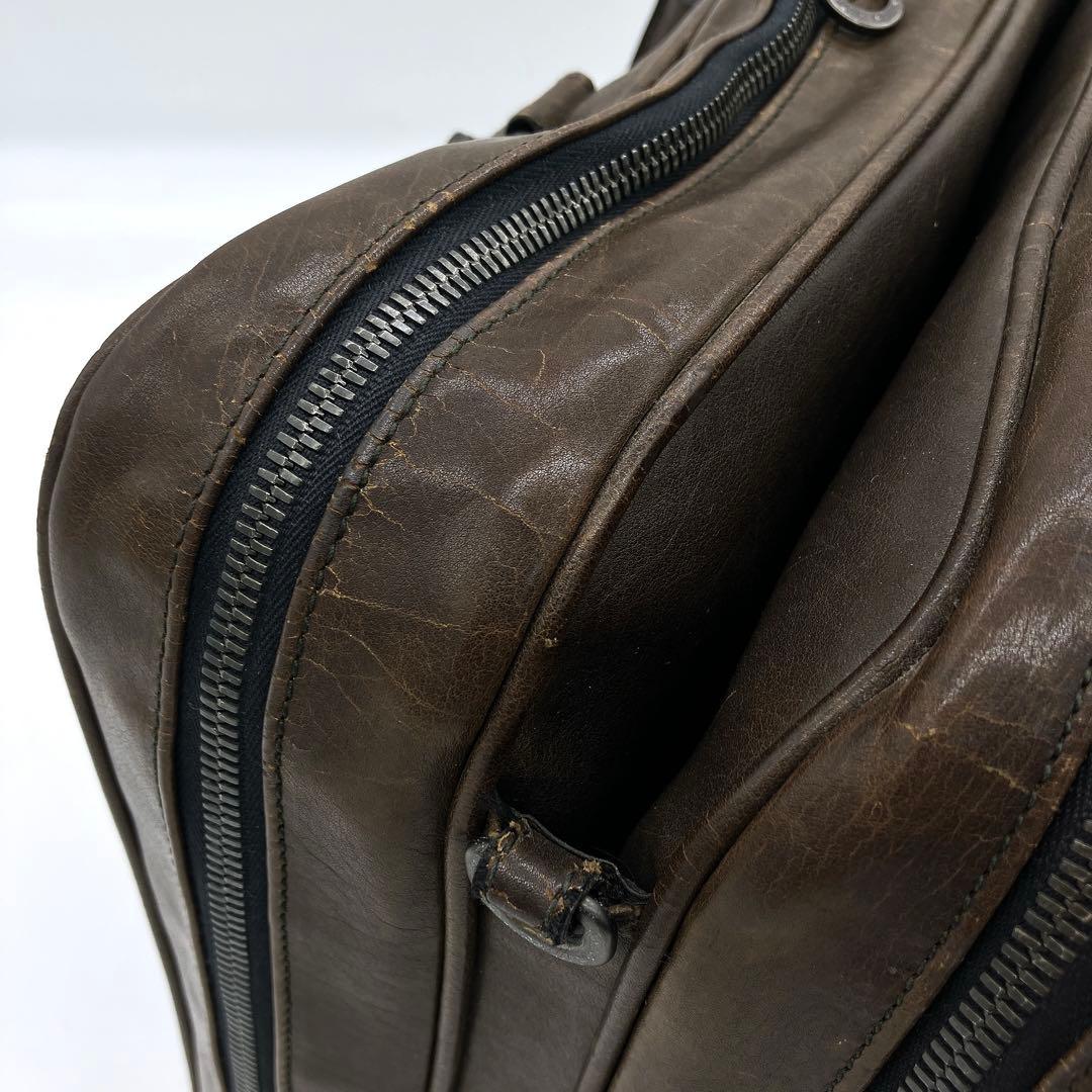 Bottega Veneta Business Bag Intrecciato Leather Brown