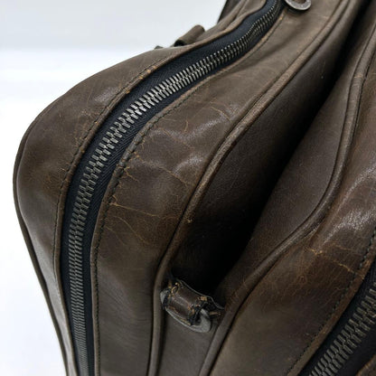 Bottega Veneta Business Bag Intrecciato Leather Brown