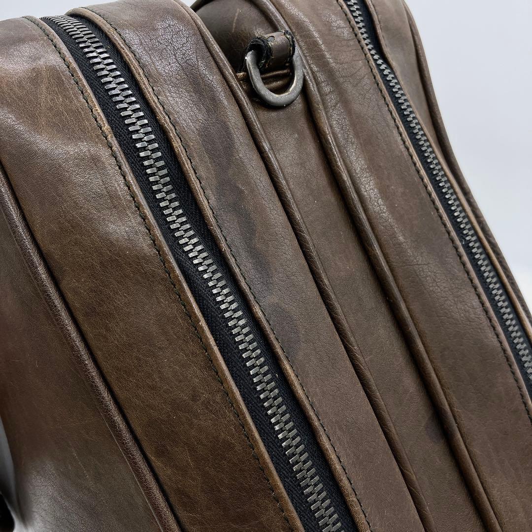 Bottega Veneta Business Bag Intrecciato Leather Brown