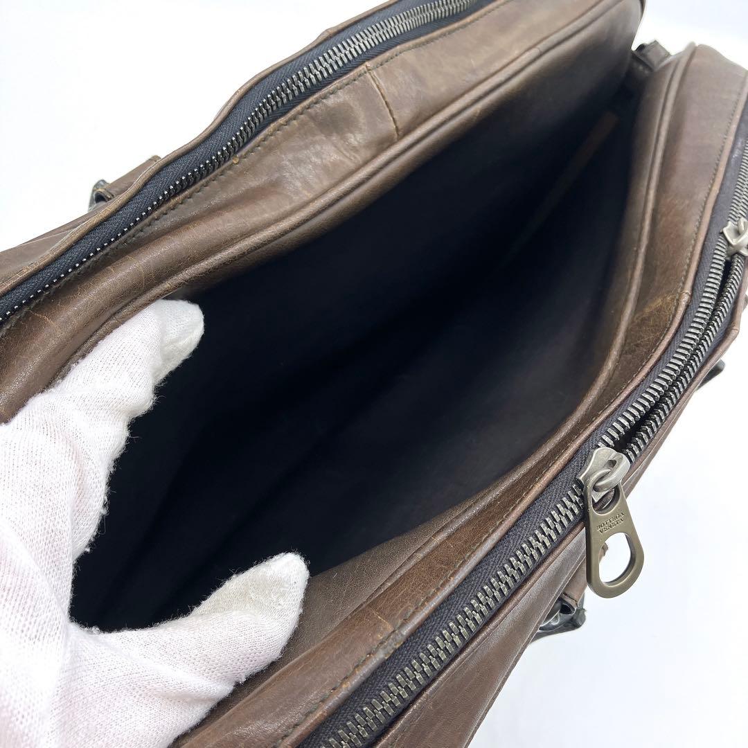 Bottega Veneta Business Bag Intrecciato Leather Brown