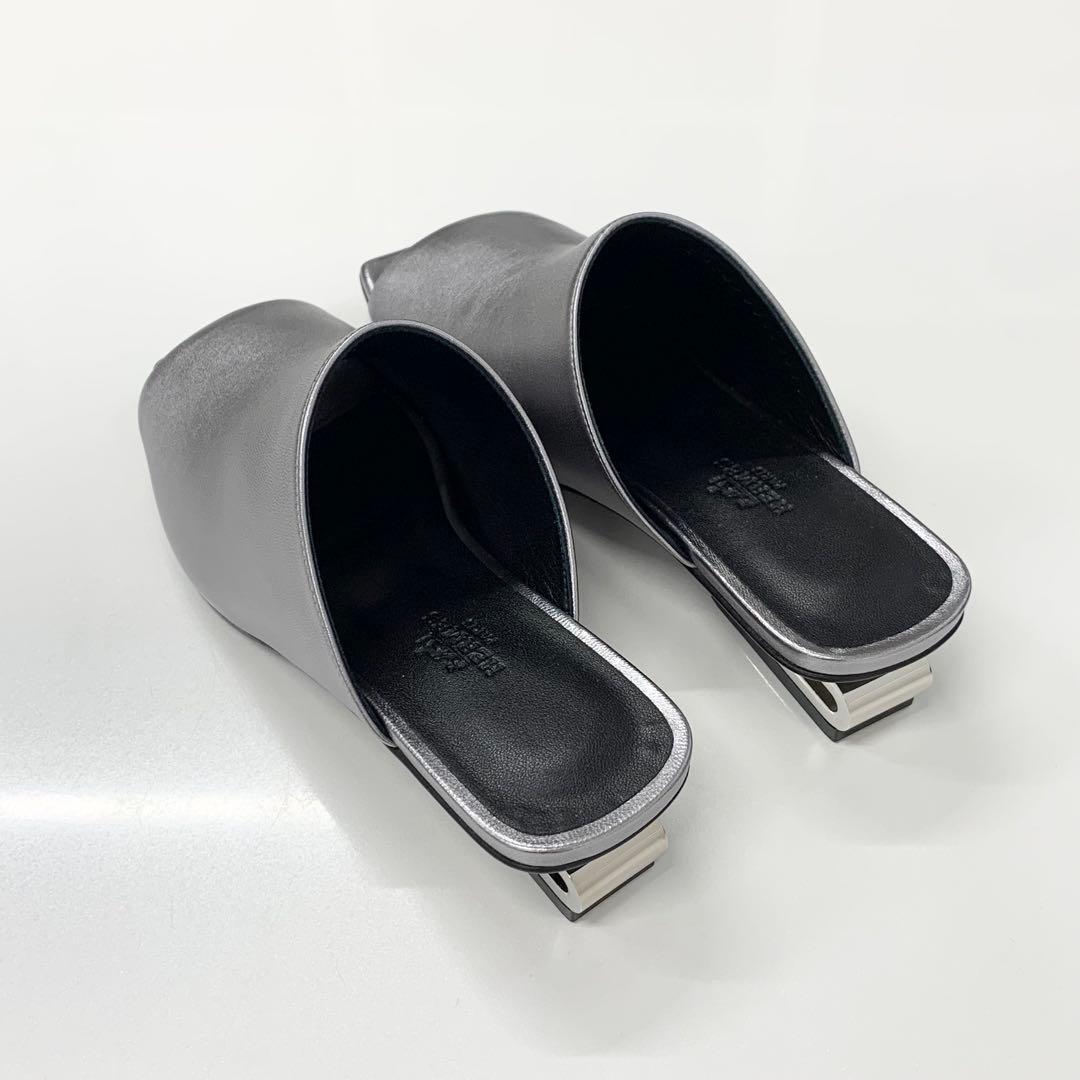 Hermes Idol Leather Chaine D'ancre Metal Sandals Heels — view 4