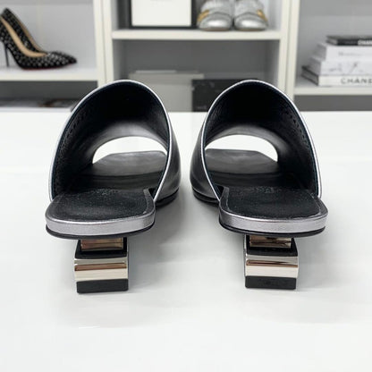 Hermes Idol Leather Chaine D'ancre Metal Sandals Heels — view 5