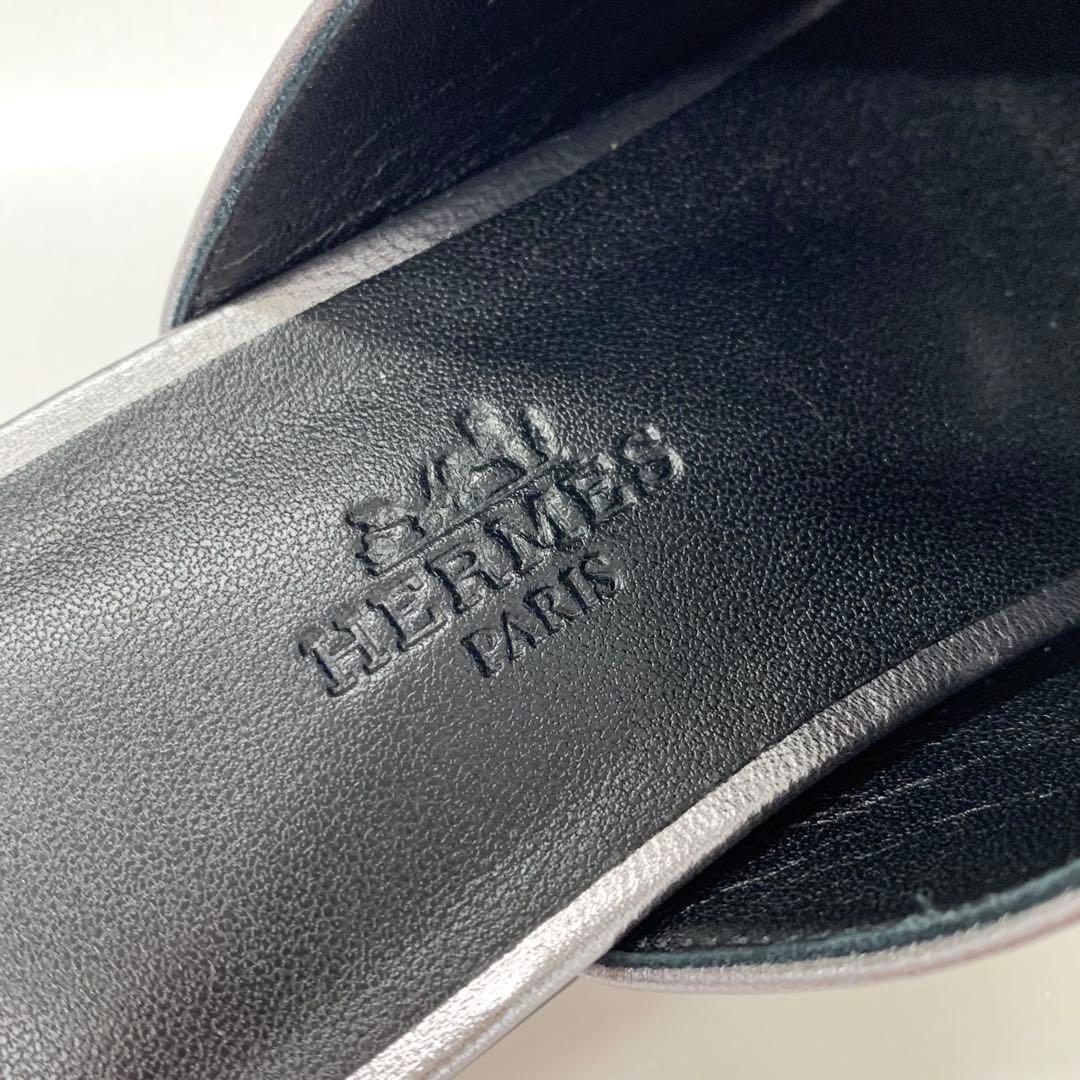Hermes Idol Leather Chaine D'ancre Metal Sandals Heels — view 7