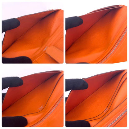 Hermes Bearn Classic Veau Epsom Wallet Orange — view 4