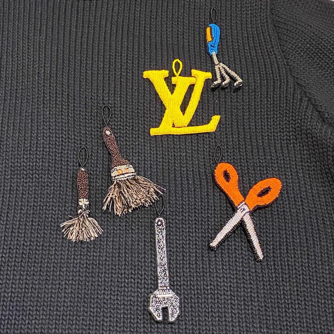 Tagged Louis Vuitton Embroidered Knit Beads