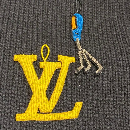 Tagged Louis Vuitton Embroidered Knit Beads