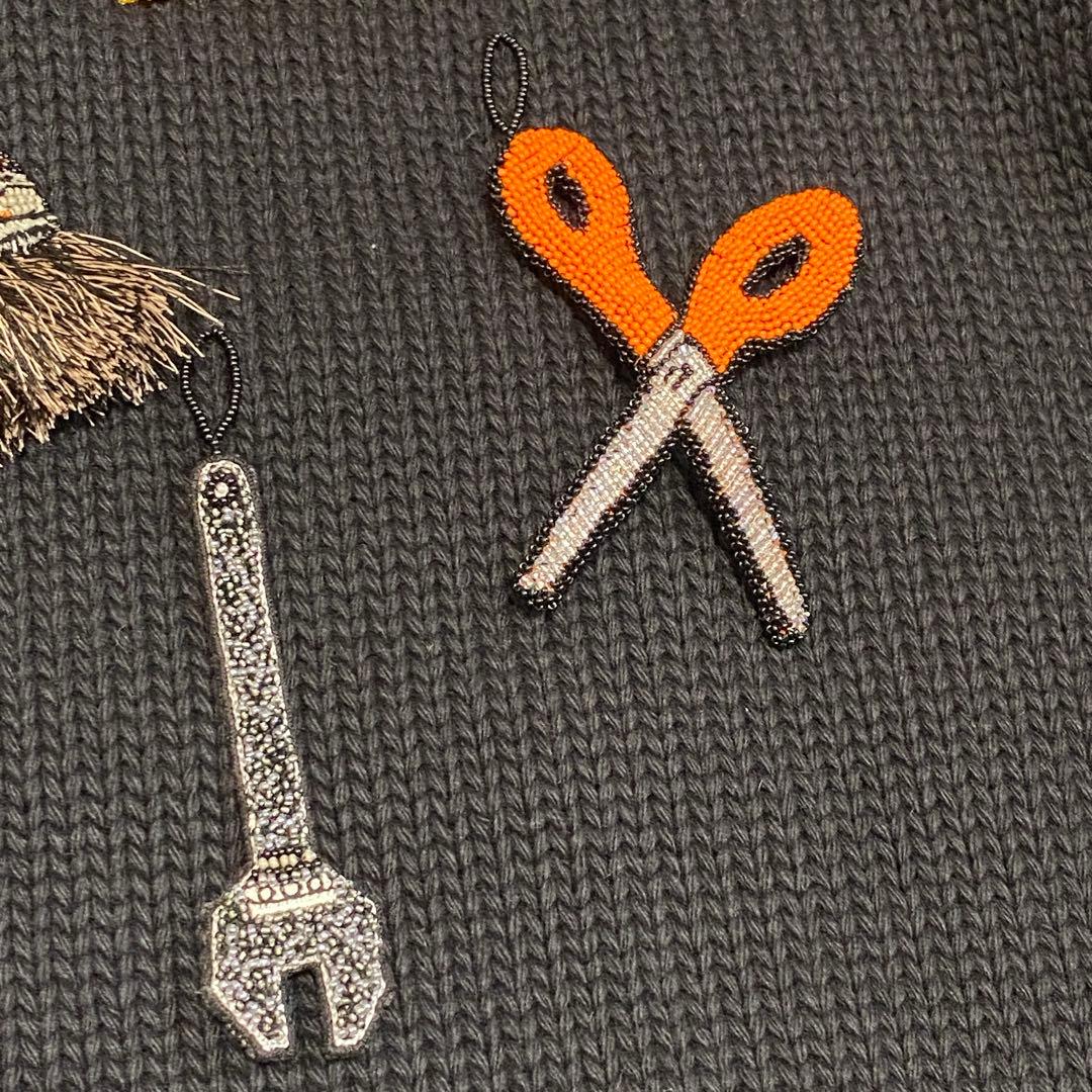 Tagged Louis Vuitton Embroidered Knit Beads
