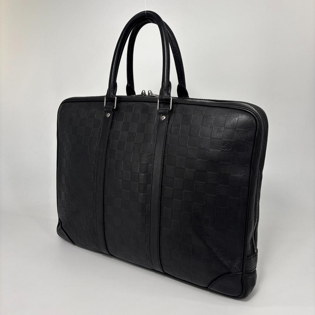 Louis Vuitton Damier Infini Porte Documents Business Bag Black — view 2
