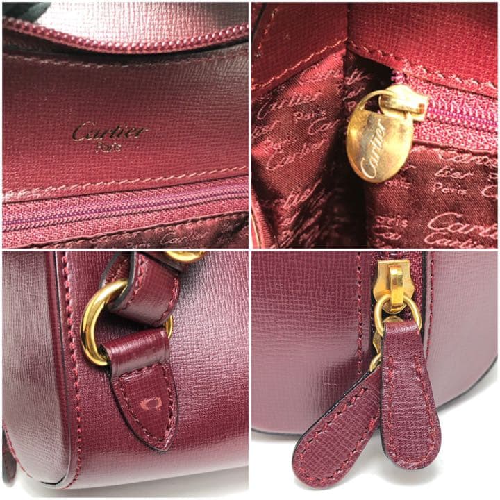 Cartier Backpack Must Bordeaux Shape Push Leather