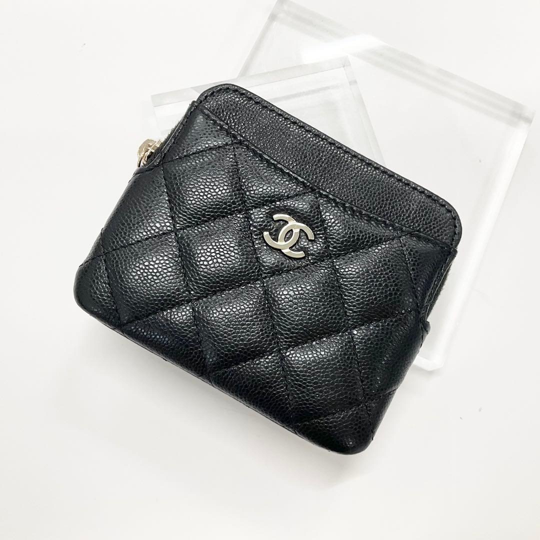 Chanel Caviar Leather CC Logo Classic Coin Case Card