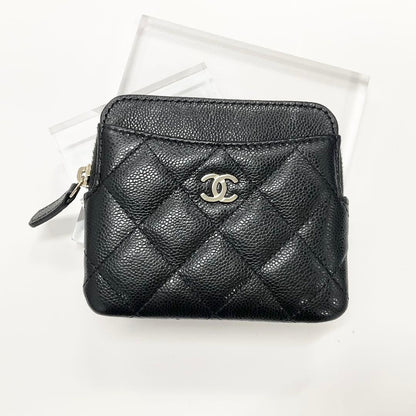 Chanel Caviar Leather CC Logo Classic Coin Case Card — view 2