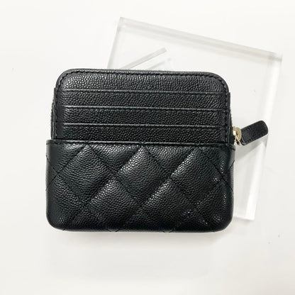 Chanel Caviar Leather CC Logo Classic Coin Case Card — view 3