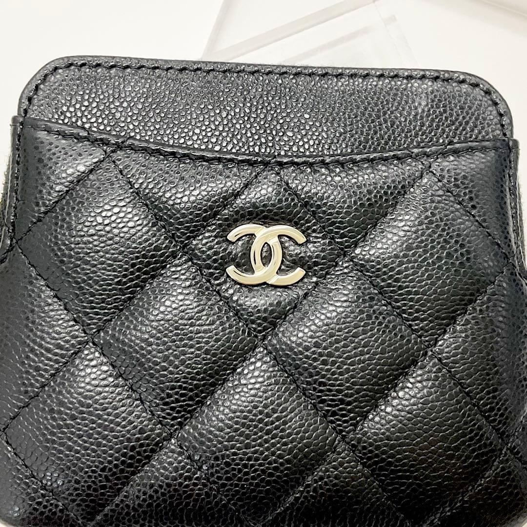Chanel Caviar Leather CC Logo Classic Coin Case Card — view 4