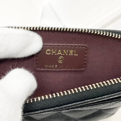 Chanel Caviar Leather CC Logo Classic Coin Case Card — view 6