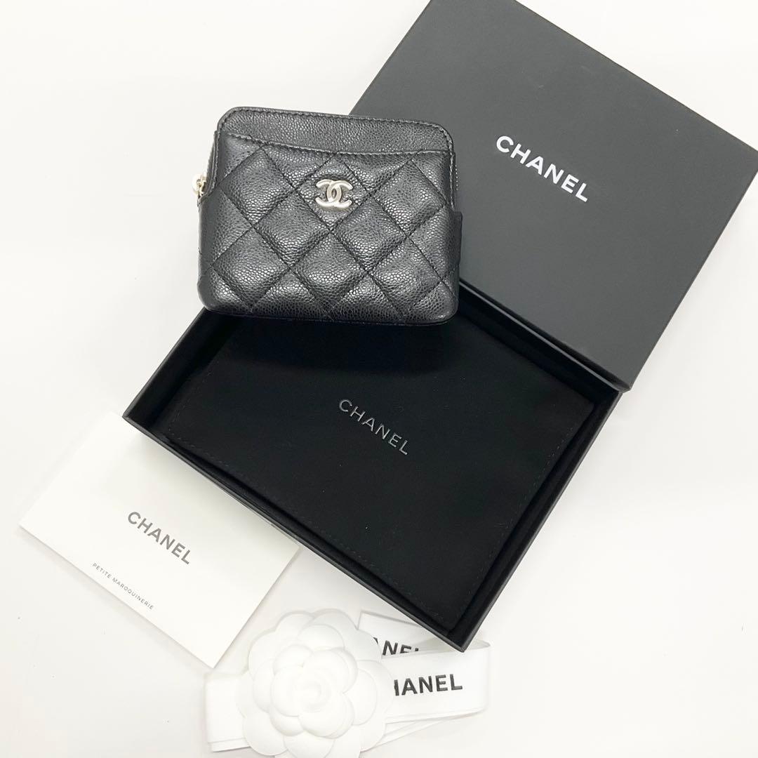 Chanel Caviar Leather CC Logo Classic Coin Case Card — view 9