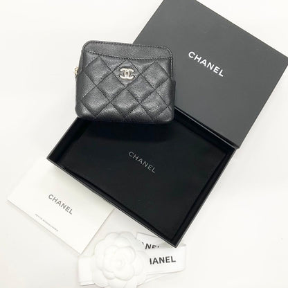 Chanel Caviar Leather CC Logo Classic Coin Case Card — view 9