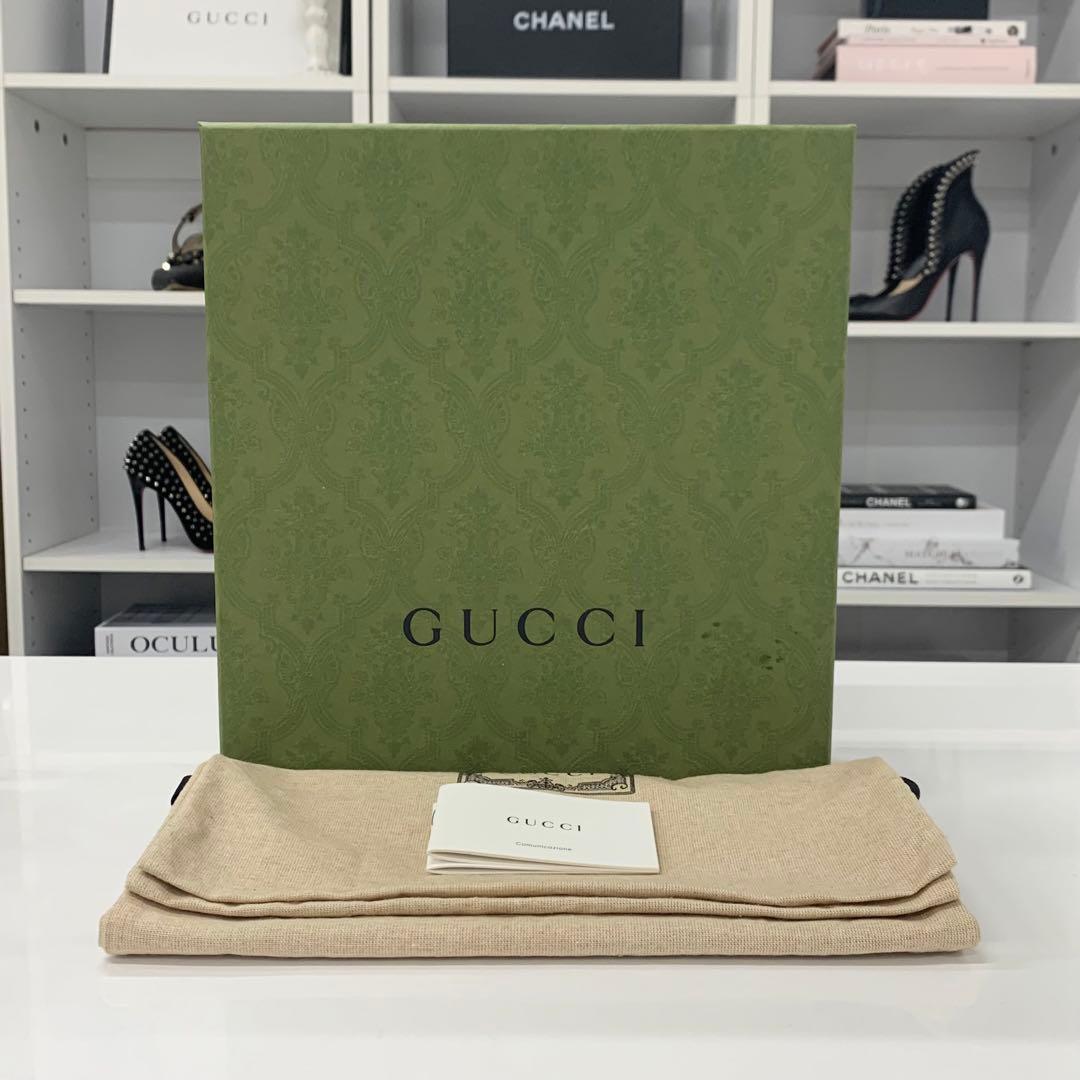 Gucci Leather Double G Wedge Sole Espadrille Sandals Black