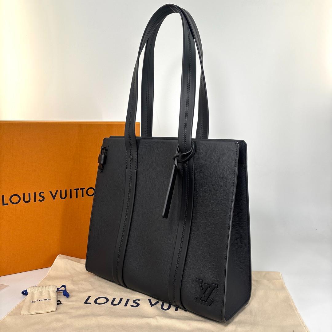 Louis Vuitton LV Aerogram Takeoff Tote Bag Black — view 2