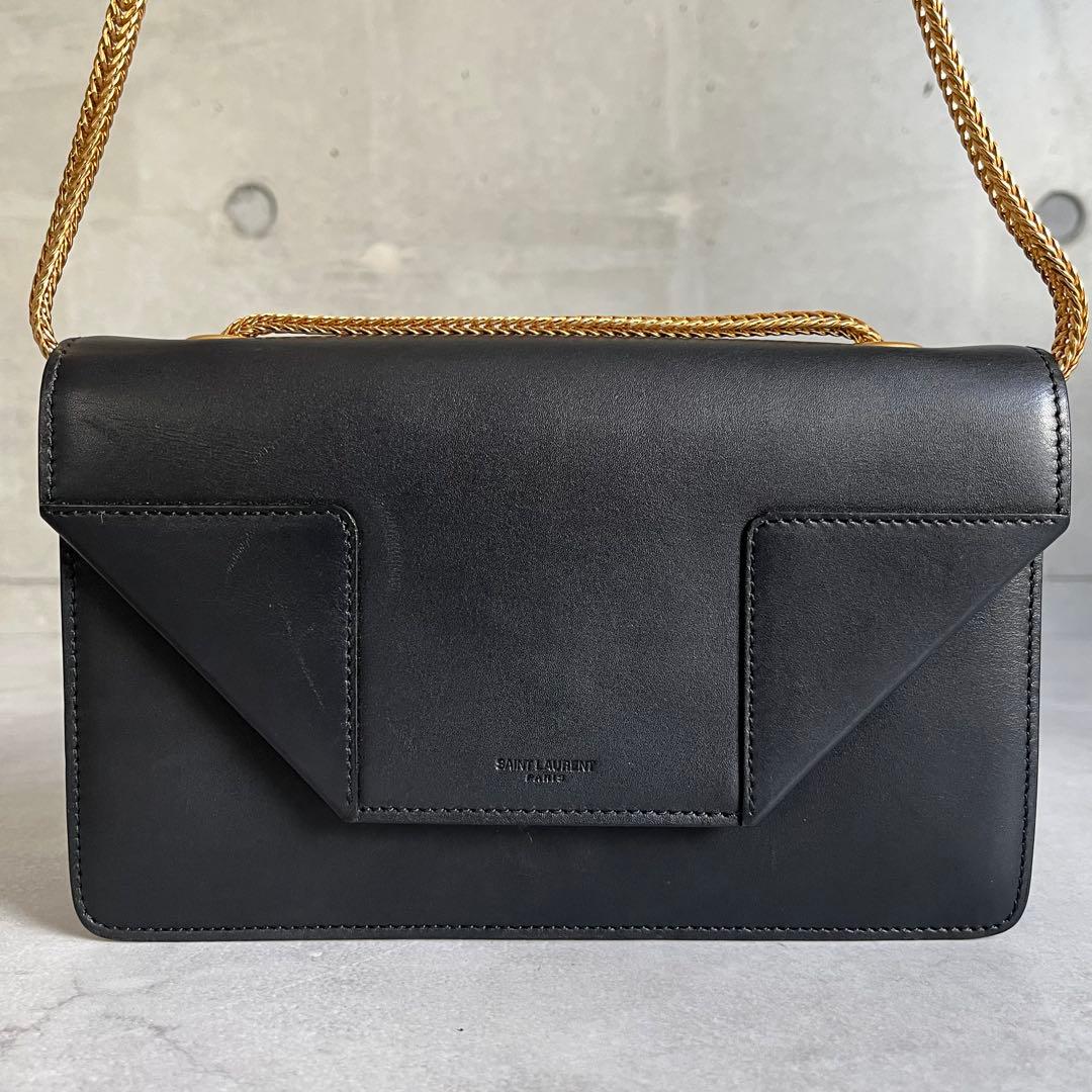 Saint Laurent Betty Shoulder Bag Black Gold Chain — view 2