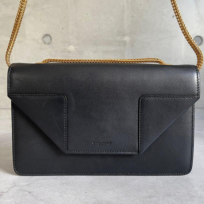 Saint Laurent Betty Shoulder Bag Black Gold Chain — view 2