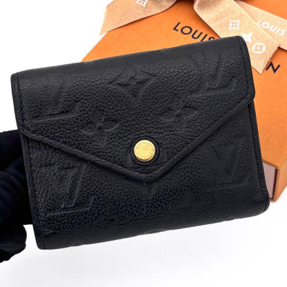 Louis Vuitton Monogram Empreinte Portefeuille Victorine Black Wallet