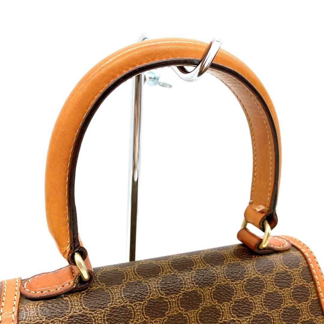 Mini Bag Celine Top Handle Macadam Pattern PVC Brown