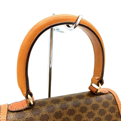 Mini Bag Celine Top Handle Macadam Pattern PVC Brown