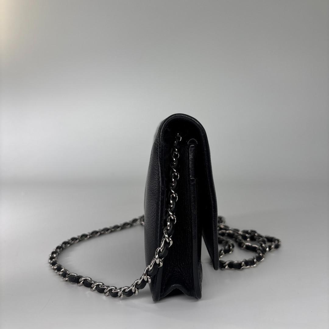 Chanel Camellia Leather Chain Wallet Shoulder — view 4