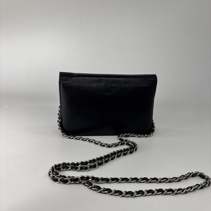 Chanel Camellia Leather Chain Wallet Shoulder — view 5