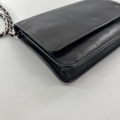 Chanel Camellia Leather Chain Wallet Shoulder — view 6