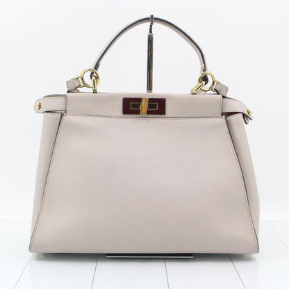 Fendi Peekaboo 2-Way Medium Greige Bag — view 2